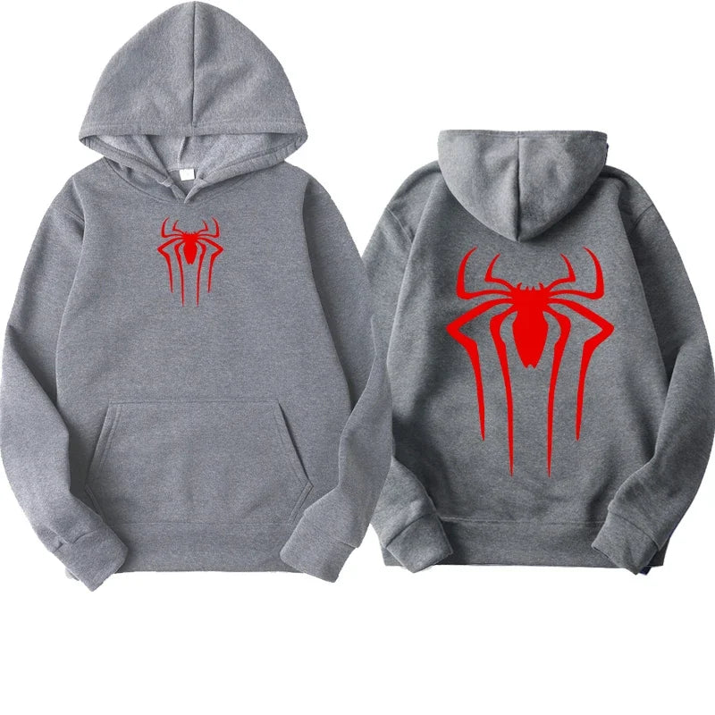 Spider Print Casual Hoodie 8 Hoodie