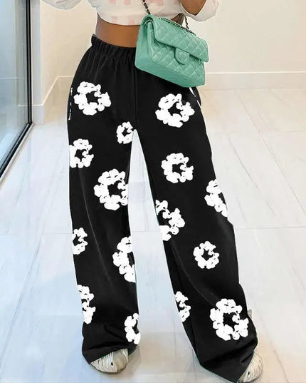 Women's Denim Tears Loose-Fit Sweatpants Black Sweatpants