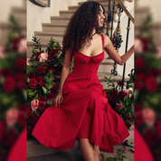 Lace-Up Floral Summer Dress Dresses