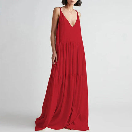 Leilani™ | Breezy Sun-Protective Maxi Dress Red Dresses