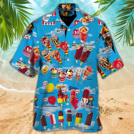 Miles | Polo with Ice Cream Design Blue