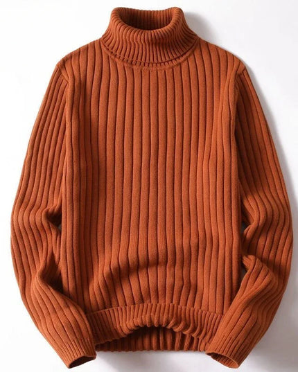 Polo Turtleneck Sweater Tan Brown sweater