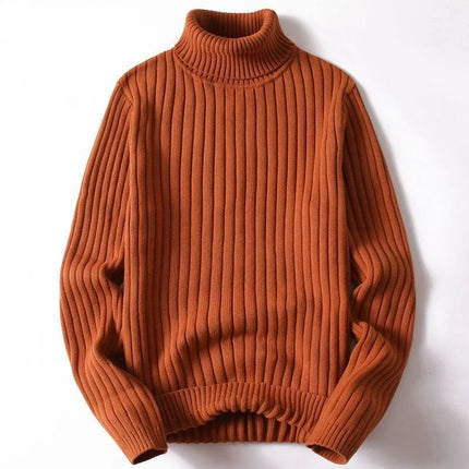 Polo Turtleneck Sweater Tan Brown sweater