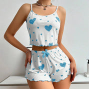 Women’s Love-Print Pajama Set blue Women's Tops