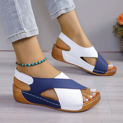 Jade™ | Chic Orthopedic Sandals Blue and White Shoes & Sandals