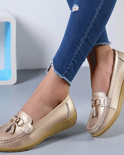Celeste™ - Genuine Leather Tassel Moccasins Shoes