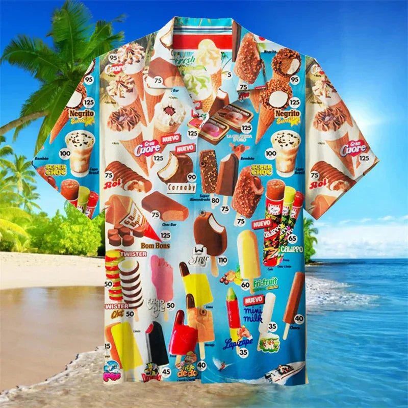 Miles | Polo with Ice Cream Design White