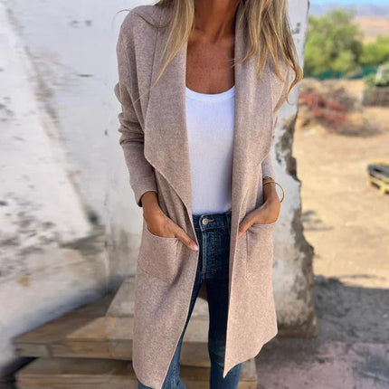 Lena | Soft Knit Cardigan Khaki Cardigans