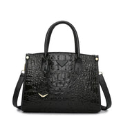 Vintage Crocodile Leather Designer Handbag Black Handbags