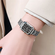Square Gold-Plated Quartz Watch – Elegant Women black 1 Women's Accessories