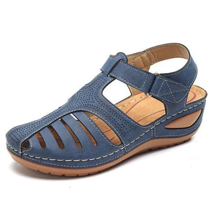 Irene™ - Classic Summer Wedge Sandals Blue Sandals
