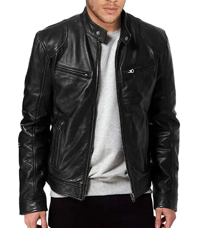 Jett™ | Men's Classic Leather Jacket Black Jackets