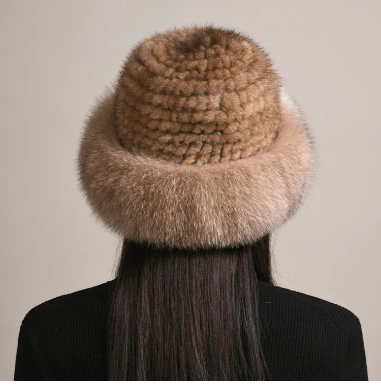 Siberian Aurora Knitted Mink Fur Hat – Luxurious & Timeless Warmth Hats