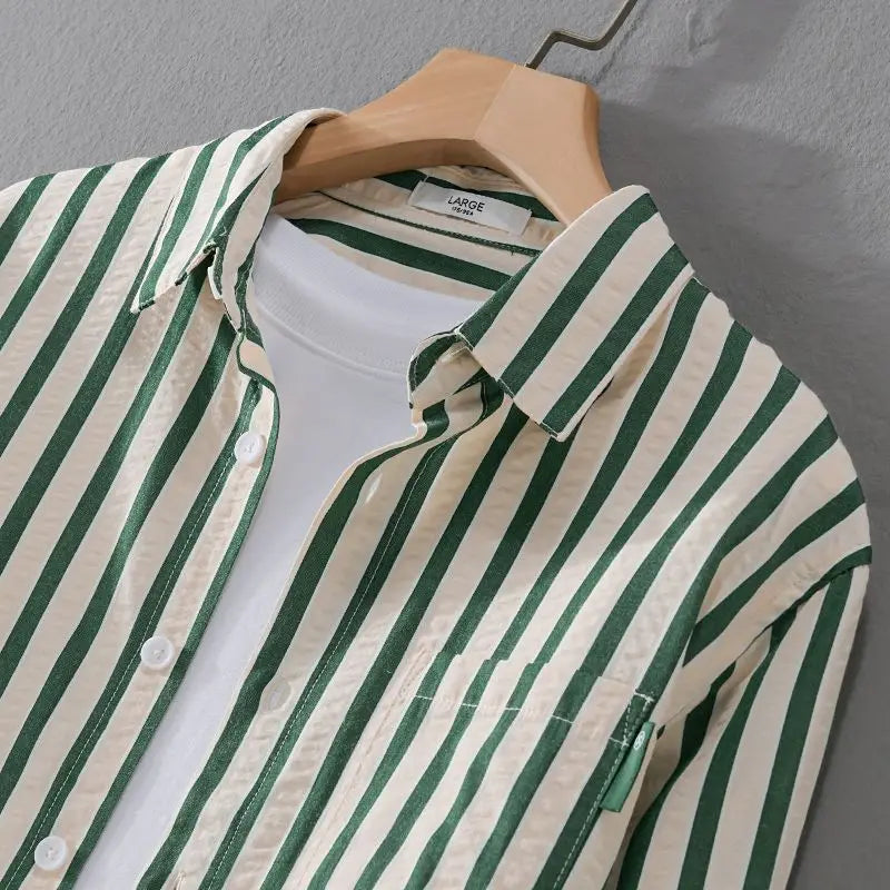 Men's Elegant Striped Dress Shirt Shirts