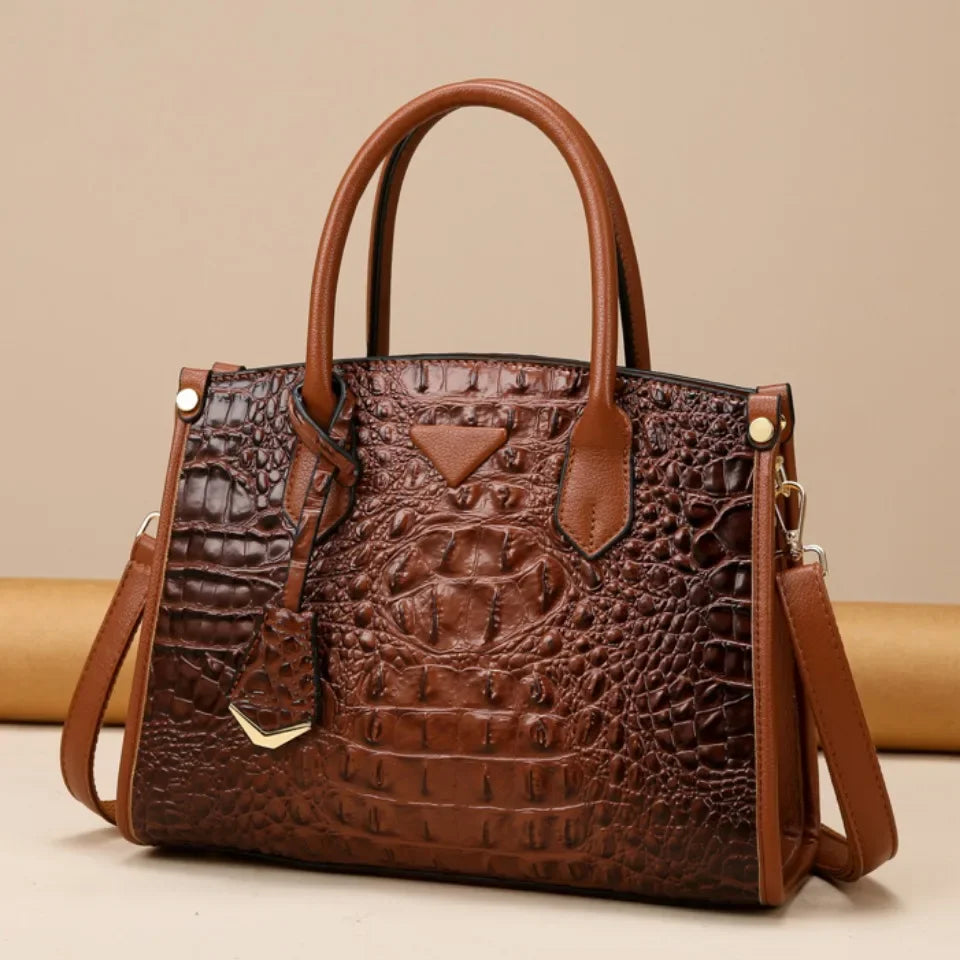 Vintage Crocodile Leather Designer Handbag Handbags