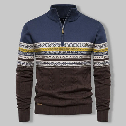 Oslo Quarter Zip Sweater Blue Sweater