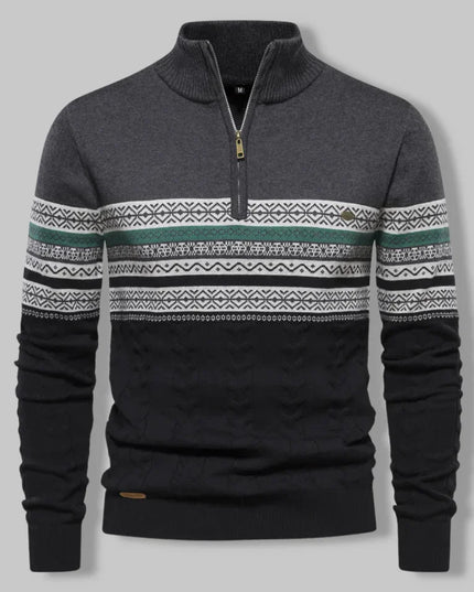 Oslo Quarter Zip Sweater Gray Sweater
