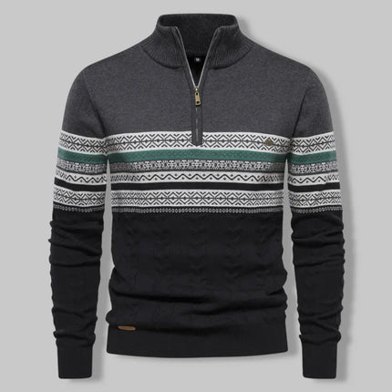 Oslo Quarter Zip Sweater Gray Sweater