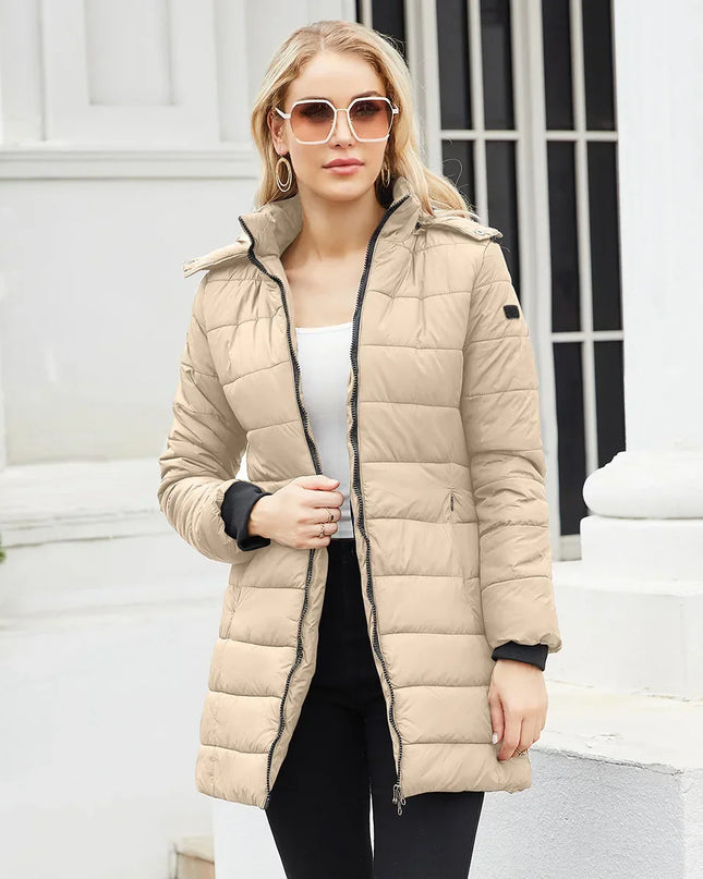 Stylish Winter Jacket Beige Women's Jacket