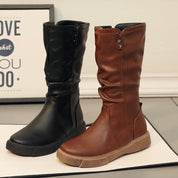 Waterproof Vegan Leather Winter Boots with Zipper Boots