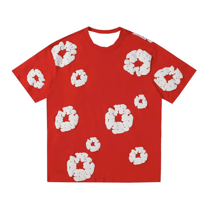 Unisex Denim Tears Short Sleeve T-Shirt Red T-Shirt