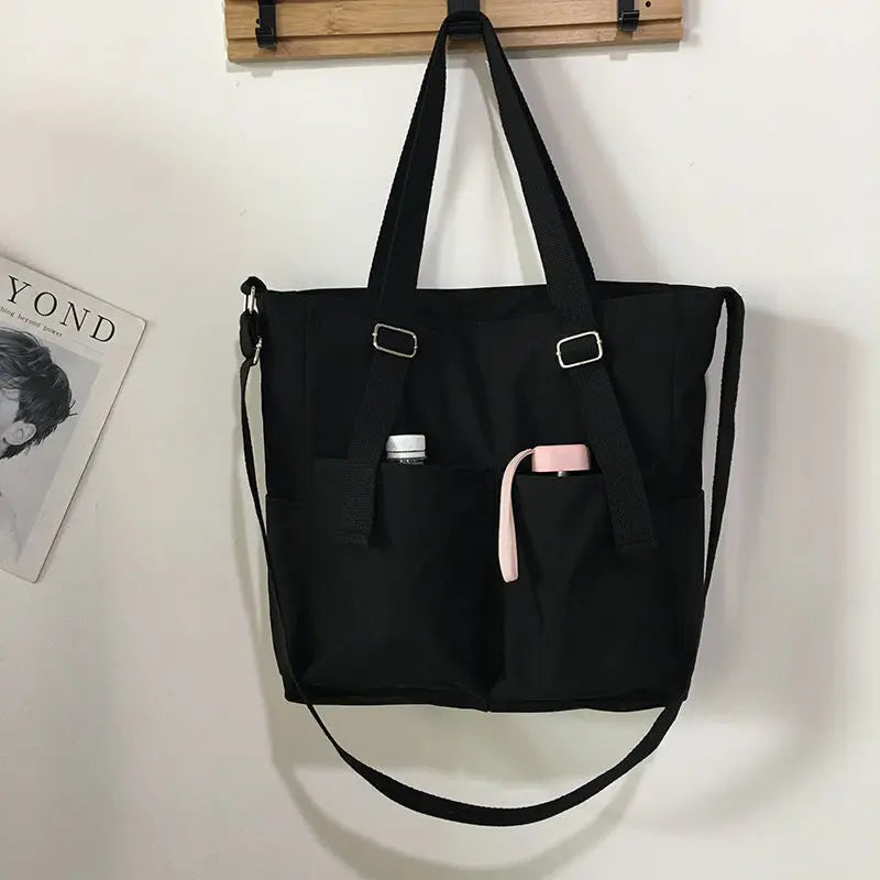 Waterproof Oxford Large-Capacity Women's Tote Bag Black Tote Bags