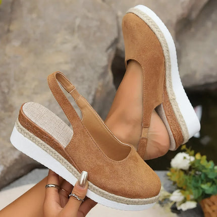 Ivy™ | Chic Orthopedic Wedge Sandals Khaki Shoes & Sandals