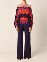 Lilie | Colorful two-piece set Red black (Almost sold out) Two Pieces Sets