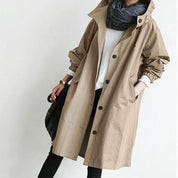 Laura | Waterproof windbreaker with hood Khaki