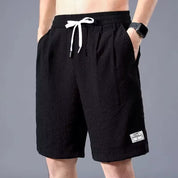 Men's Breathable Ice-Silk Sports Shorts – Summer black Men Pants