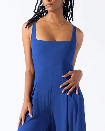 Women's High‑Waist Wide‑Leg Sleeveless Jumpsuit Jumpsuit