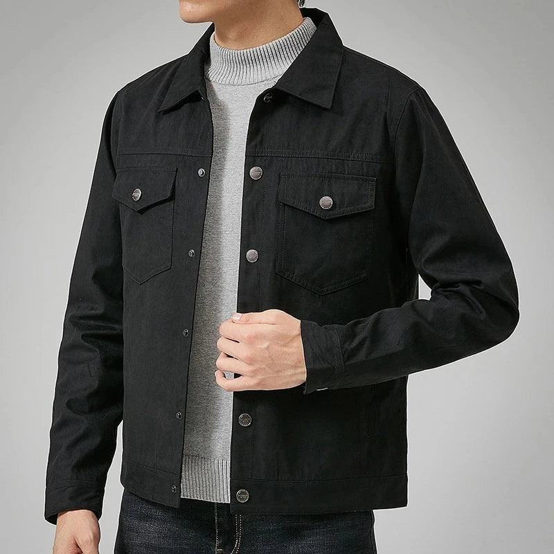 Premium Casual Suede Jacket Black Jackets