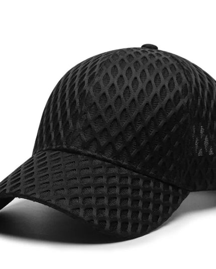 Diamond Weave Cap Black
