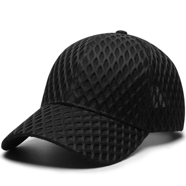 Diamond Weave Cap Black