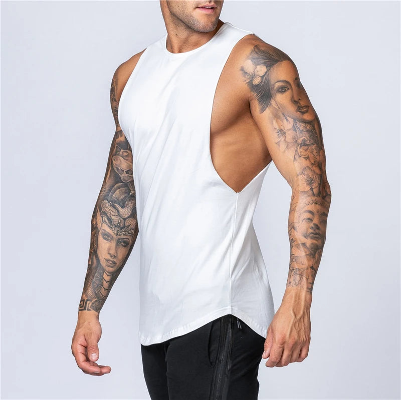 Men's Breathable Cotton Gym Tank Top Tank Top