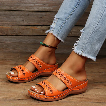 Diana™ | Chunky Orthopedic Sandals Orange Shoes & Sandals