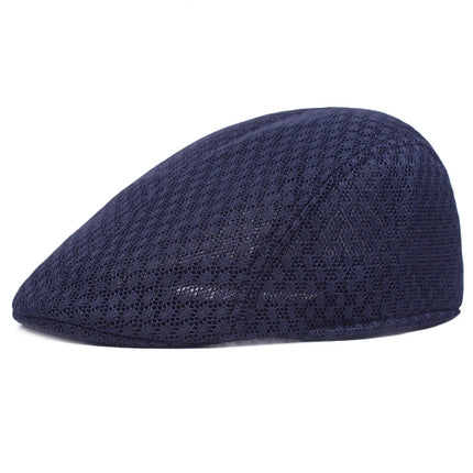 Breathable Mesh Newsboy Cap Navy blue Hats