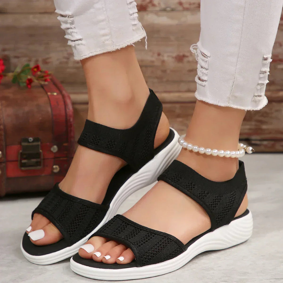 Olivia - Casual Comfort Sandals Black