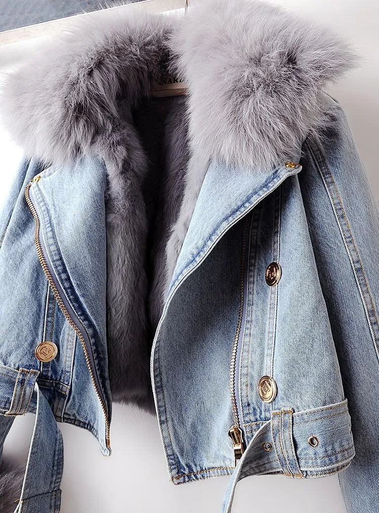 Eliza | Elegance Denim & Fur Jacket Eliza | Elegance Denim & Pelz Jacke - €64