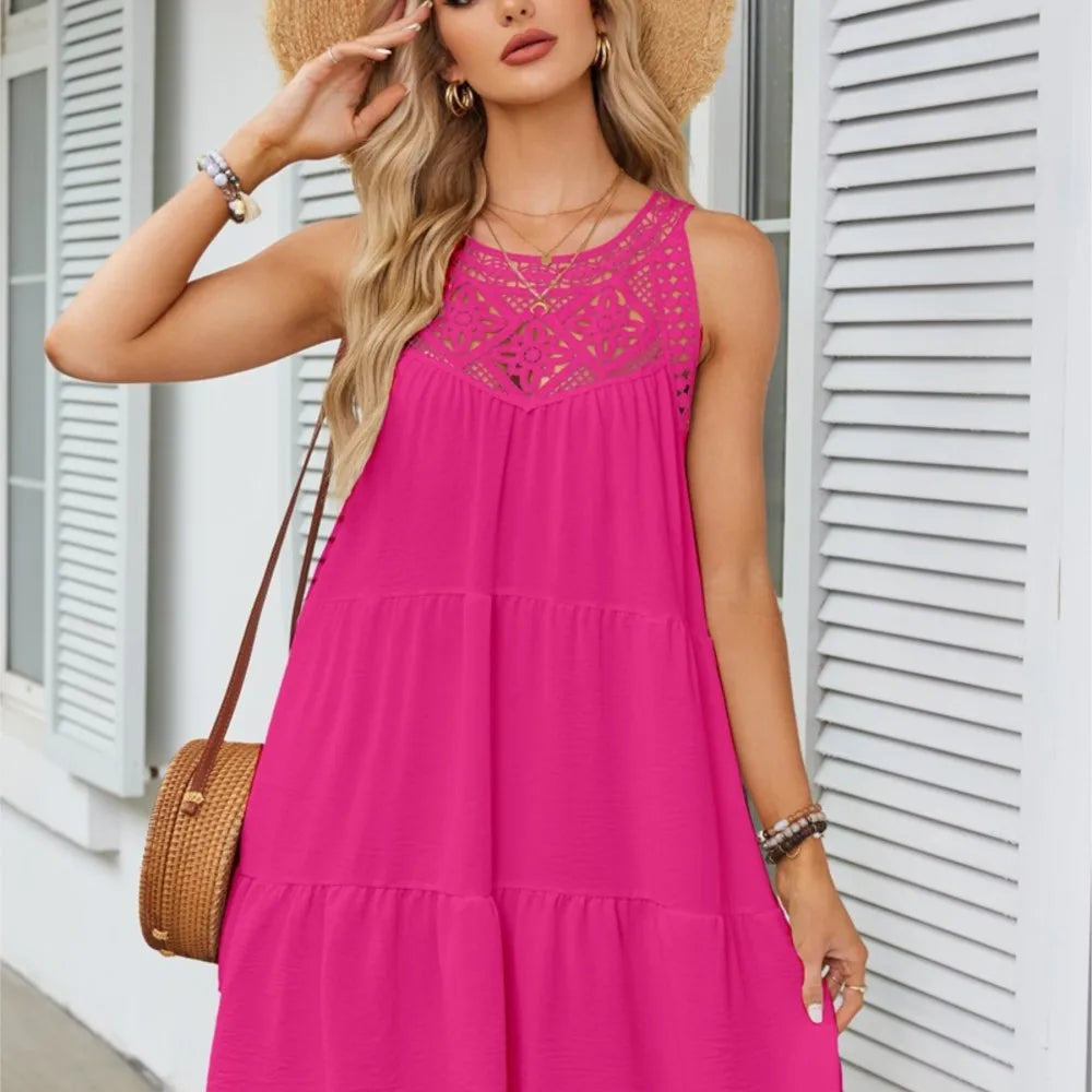 Cassandra™ | Casual Sleeveless Pleated Mini Dress Dresses