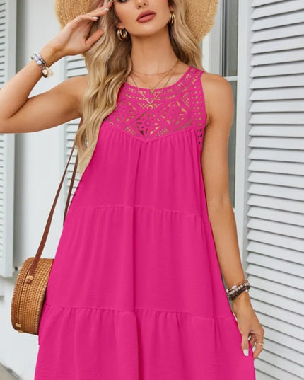 Cassandra™ | Casual Sleeveless Pleated Mini Dress Dresses