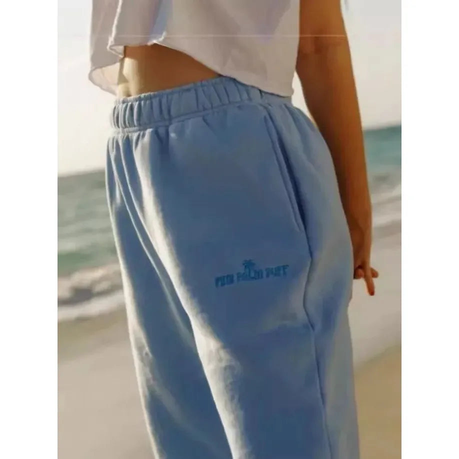 Loose Fit Casual Pants with Elastic Waist 2 Women Pants