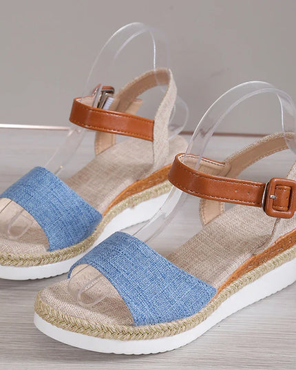 Isla™ – Summer Wedge Sandals Blue Sandals