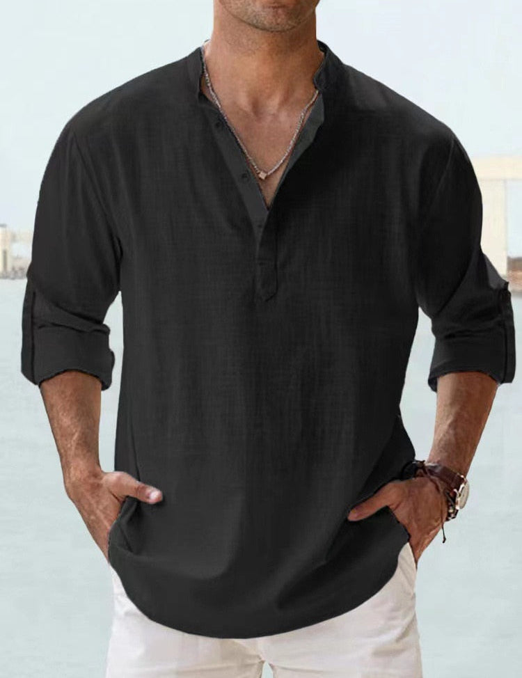 Fresco | Comfortable fresh shirt Black