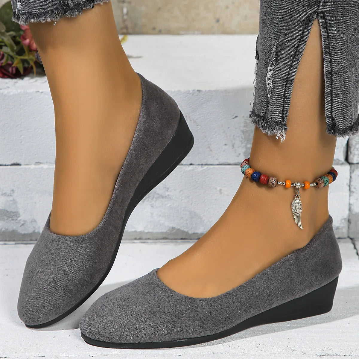 Marlis™ | Elegant Lightweight Non-slip Wedge Shoes Gray Shoes & Sandals