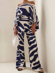 Lilie | Colorful two-piece set Blue white (Almost sold out) Two Pieces Sets