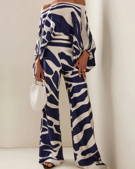 Lilie | Colorful two-piece set Blue white (Almost sold out) Two Pieces Sets
