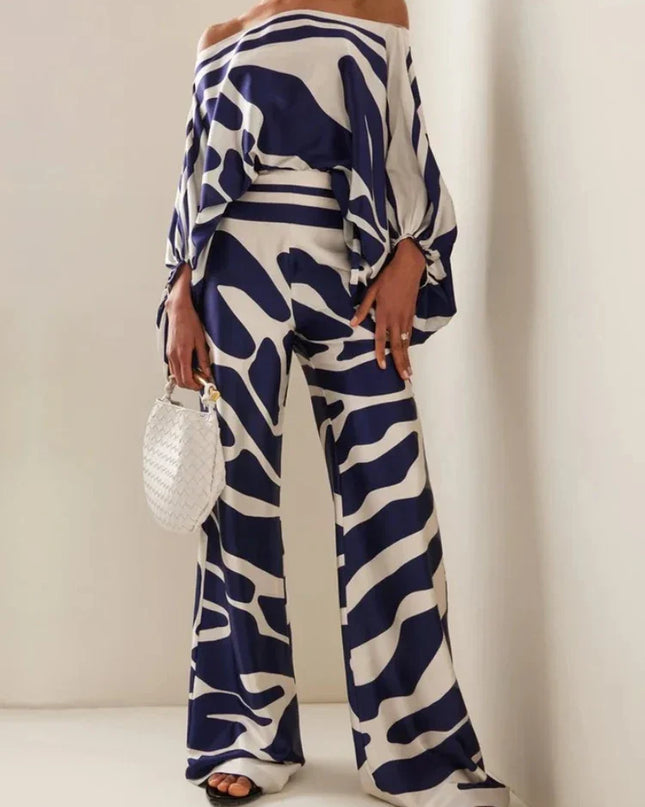Lilie | Colorful two-piece set Blue white (Almost sold out) Two Pieces Sets