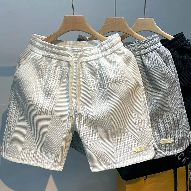Wave Pattern Men’s Gym Shorts Shorts