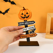 Wooden Pumpkin Ghost Halloween Halloween Decorations